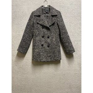 London Fog Womens Coat Black Wool Blend Size Small
